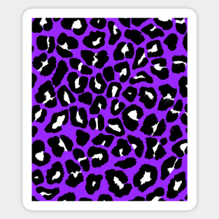 Purple Leopard Spots Print Large Sticker